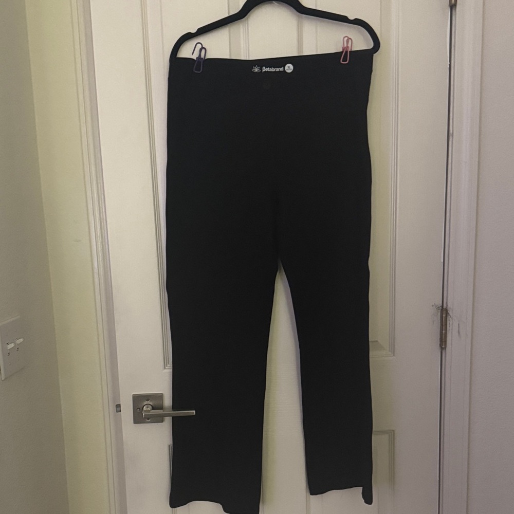Betabrand Classic Black Wide Leg Pants